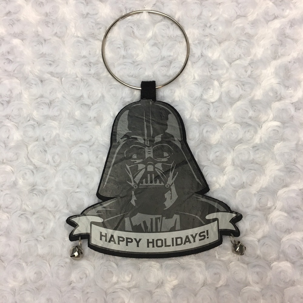 Star Wars Darth Vader Happy Holidays Door Knob Hanging Ornament‎ with 2 Bells